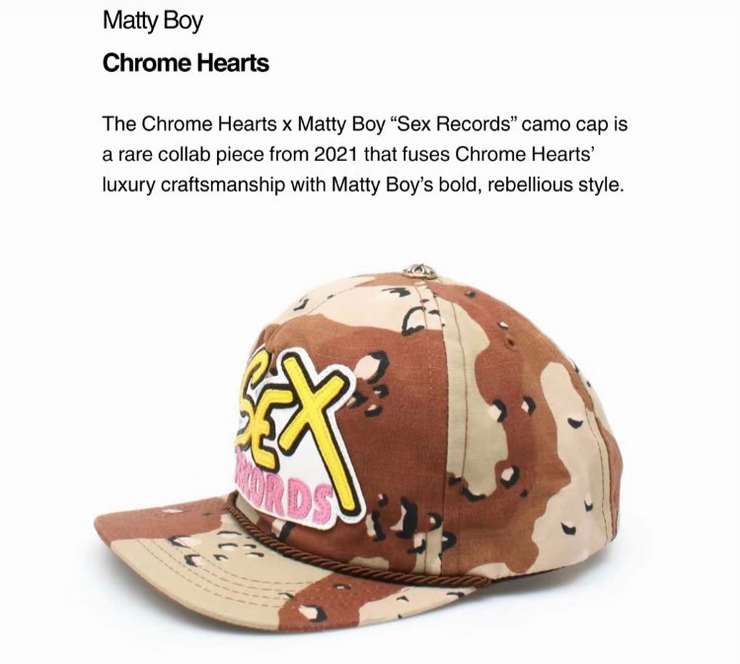 Chrome Hearts Matty Boy Sex Records 5 Panel Hat