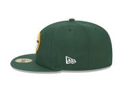 New Era Green Bay Packers 59FIFTY Green Fitted Hat Sidepatch 5950 Cap