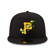 PITTSBURGH PIRATES MLB SIDE PATCH BLOOM BLACK 59FIFTY FITTED CAP