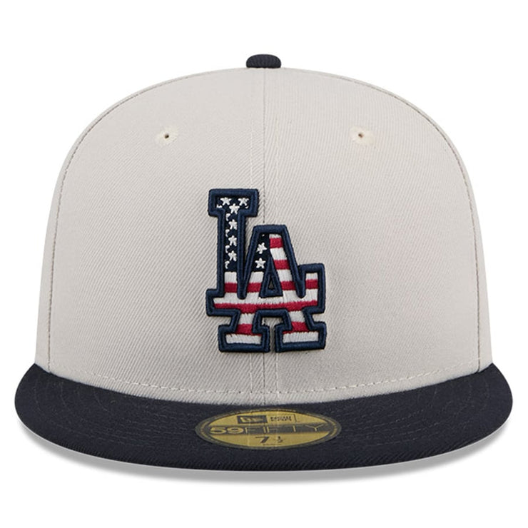 Los Angeles Dodgers New Era Khaki/Black 2024 Fourth of July 59FIFTY Fitted Hat