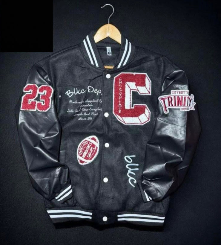 Blue Dept Varsity Jacket