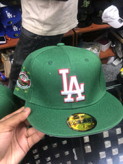 New Era LA Dodgers 50th Anniversary Green Red Gold Fitted Cap