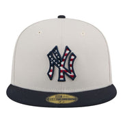 New York Yankees Khaki and Navy Fourth of July 2024 New Era 59FIFTY Fitted Hat