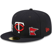 Minnesota Twins New Era Navy Identity 59FIFTY Fitted Hat