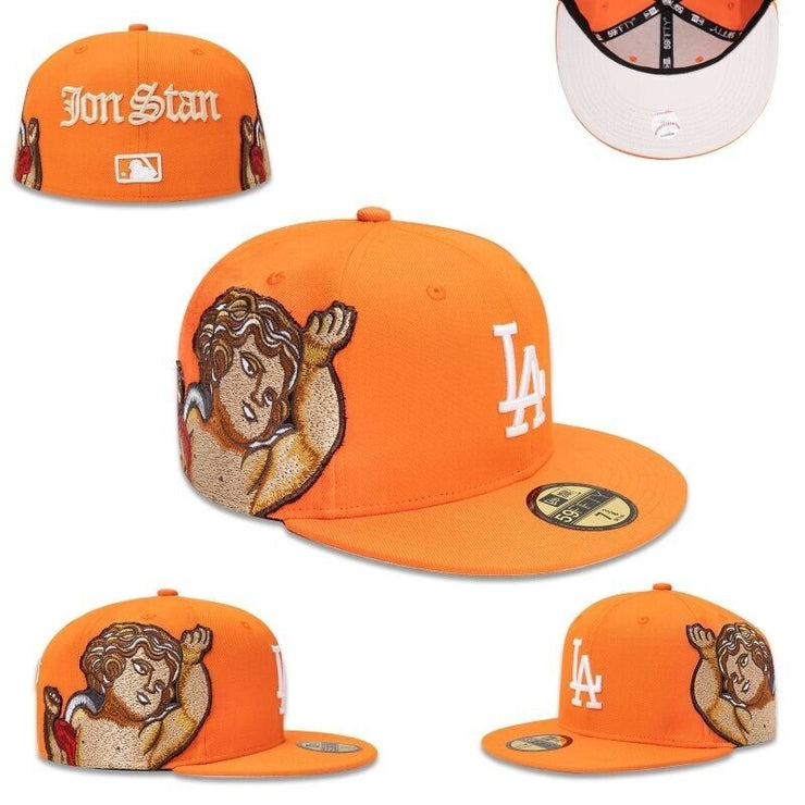 MLB New Era Orange LA Dodgers x Jon Stan Fitted Cap