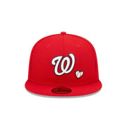 WASHINGTON MLB TEAM HEART RED 59FIFTY FITTED CAP